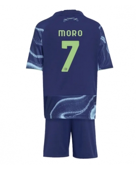 Ajax Raul Moro #7 Maglia Gara Trasferta Repliche 2025-26 Bambino Maniche Corte Ajax Raul Moro #7 Maglia Gara Trasferta Repliche 2025-26 Bambino Maniche Corte